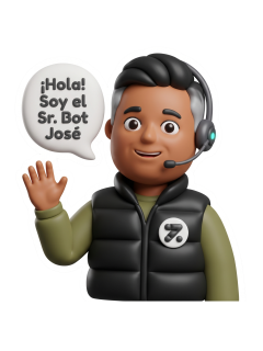 El Sr. Bot José saluda con un audífono puesto: “¡Hola! Soy el Sr. Bot José”