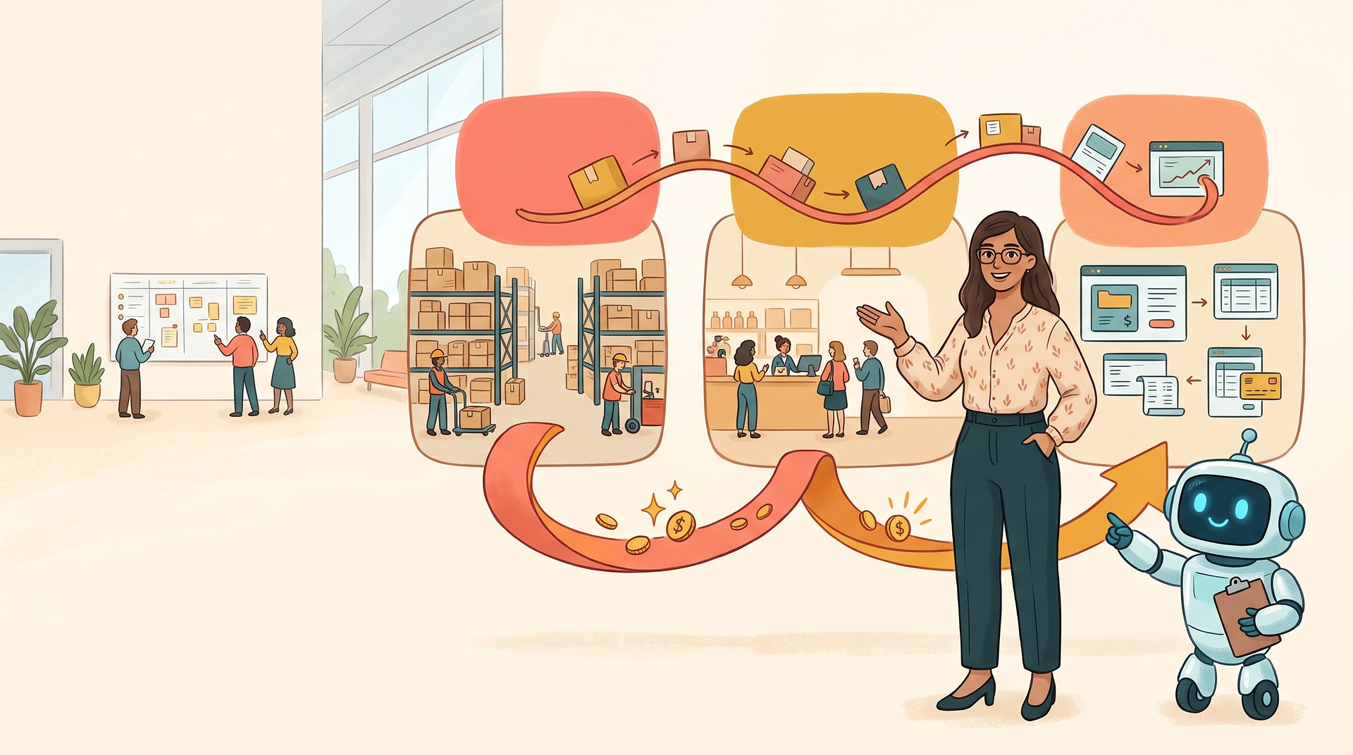 ¿Cómo se relacionan inventario, ventas y cuentas por cobrar?